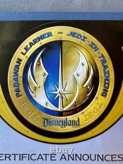 New Sealed Hasbro Star Wars JEDI TRAINING ACADEMY + Vintage Disneyland Diploma