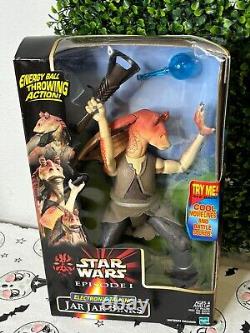 New Vintage Star Wars Jar Jar Binks 11 Action Figure Electronic Talking 1999