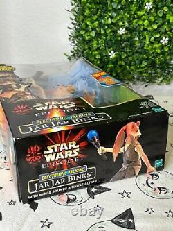 New Vintage Star Wars Jar Jar Binks 11 Action Figure Electronic Talking 1999