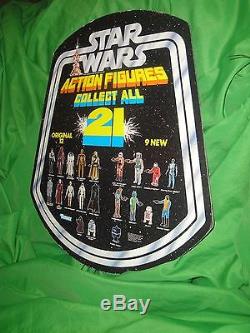 Original Vintage Star Wars Collect All 21 Figures Bell Store Display RARE KENNER