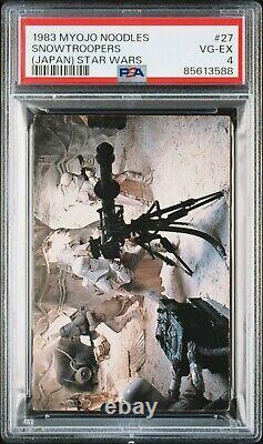 PSA 4 1983 Japanese Myojo Noodles Snow Troopers Star Wars Vintage Card Japan #27