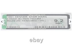 R2-D2 WithSensorscope 1981 Vintage Star Wars Action Figure Kenner GRADED AFA 9.2