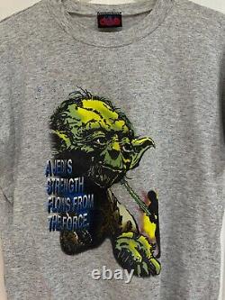 RARE 1996 Star Wars ROTJ'A Jedi's Strength' T-Shirt Youth XL Grey Vintage