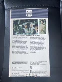 RARE Star Wars VHS 1977 CBS FOX Hi-Fi? Original Slipcase Vintage NOT DVD