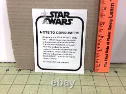 RARE! Vintage 1979 Star Wars Boba Fett Note To Consumers, free shipping