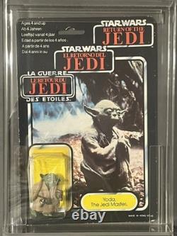 RARE Vintage 1983 STAR WARS Palitoy Brown Snake Yoda TRI-LOGO MOC