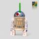Rare Glasslite R2d2? Original Sticker And Saber Star Wars Vintage Figure
