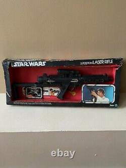 Rare Vintage 1978 Kenner Star Wars 3 Position Laser Rifle Complete In Box 38120