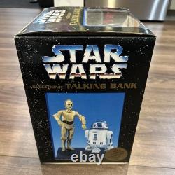 Rare Vintage autographed 1995 Star Wars C-3PO & R2-D2 Electronic Talking Bank