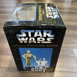 Rare Vintage autographed 1995 Star Wars C-3PO & R2-D2 Electronic Talking Bank