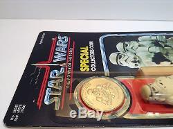 STAR WARS-1984-POTF-STORMTROOPER-with Coin-GEM-c/85-UNPUNCHED-MOC-VINTAGE-AFA IT