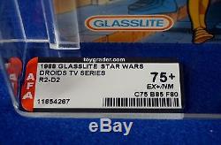 Star Wars Afa 75+ Rare Glasslite Droids Tv Series R2-d2 Vintage Just Graded