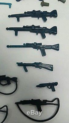 STAR WARS- HUGE VINTAGE WEAPON LOT- ALL ORIGINAL 40+ accessories parts guns
