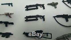 STAR WARS- HUGE VINTAGE WEAPON LOT- ALL ORIGINAL 40+ accessories parts guns