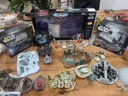 STAR WARS MICRO MACHINES LOT VINTAGE GALOOB Disney PLAYSETS R2D2 Vader Nice Lot