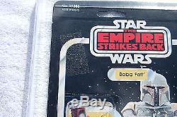 Star Wars Vintage Boba Fett Afa Moc Empire Strikes Back First 21 Tw Clear Bubble