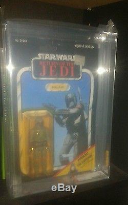 Star Wars Vintage Boba Fett Tatooine Rotj, 65 Back-c Afa 70 Moc Rare