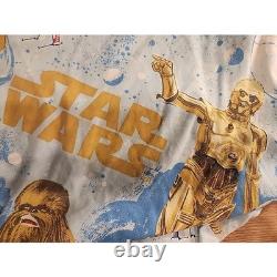 STAR WARS Vintage 1970 80x100 Blanket, 2 Pillow Cases Twin Flat & Fitted Sheet