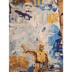 STAR WARS Vintage 1970 80x100 Blanket, 2 Pillow Cases Twin Flat & Fitted Sheet