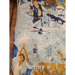 STAR WARS Vintage 1970 80x100 Blanket, 2 Pillow Cases Twin Flat & Fitted Sheet
