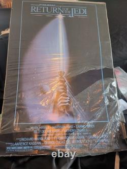 STAR WARS Vintage Original Trilogy 1970s ONE SHEET MOVIE POSTER Lot Of All 3 NEW