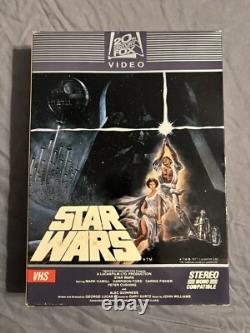 STAR WARS Vintage Oversized 2 Sided VHS Beta Video Store Mobile Display Fox Rare
