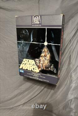STAR WARS Vintage Oversized 2 Sided VHS Beta Video Store Mobile Display Fox Rare
