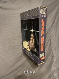 STAR WARS Vintage Oversized 2 Sided VHS Beta Video Store Mobile Display Fox Rare
