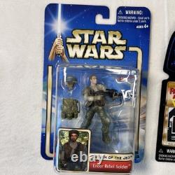 Set 18 Star Wars Vintage Action Figures, Luke, Chewbacca, Darth Vader, Leia, New