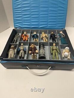 Star Wars 1970s Vintage Kenner LOT of 15 action figures and travel case- RARE