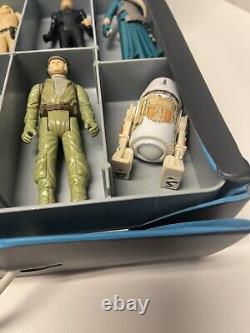 Star Wars 1970s Vintage Kenner LOT of 15 action figures and travel case- RARE