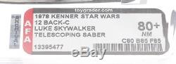 Star Wars 1978 Vintage Kenner 12 Back C Luke Skywalker DT Saber MOC AFA 80+
