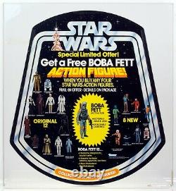 Star Wars 1979 Vintage Kenner Get a Free Boba Fett Bell Display AFA 90