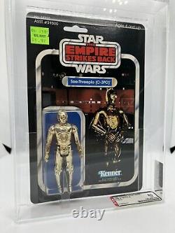 Star Wars 1980 Vintage Kenner ESB 41 Back C-3PO AFA 80 NM Clear 80/85/85 Beauty