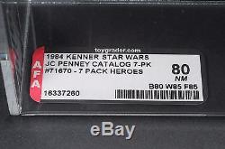 Star Wars 1984 Vintage JC Penney 7 Pack Heroes Mailer AFA 80 (80/85/85)