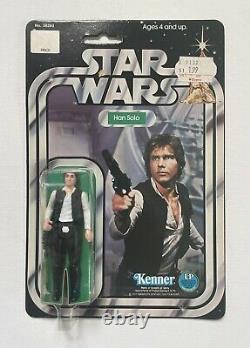 Star Wars ANH 1977 Han Solo 12 Back-C Vtg MOC Small Head Kenner Action Figure