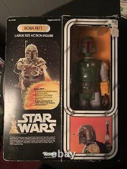 Star Wars Boba Fett 12 inch LG VTG OG Kenner 1978-1979 with Wookie Scalps