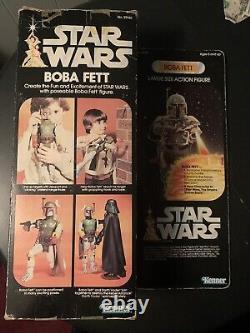 Star Wars Boba Fett 12 inch LG VTG OG Kenner 1978-1979 with Wookie Scalps