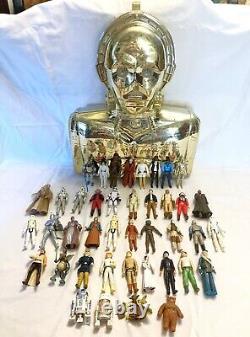 Star Wars C3PO Vintage Carrying Case with over 40 Vintage Action Figures