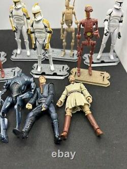 Star Wars Clone Wars 3.75 Figures 11 Trooper Lot Droids Ton of Accessories