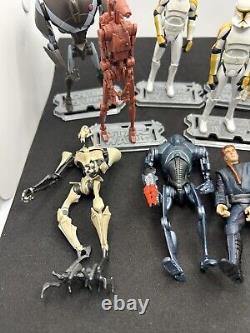 Star Wars Clone Wars 3.75 Figures 11 Trooper Lot Droids Ton of Accessories