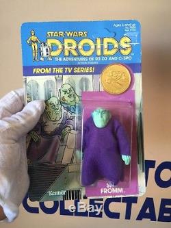 Star Wars Droids Sise Fromm Vintage Rare 1985 Kenner MOC Sealed-Acrylic Case