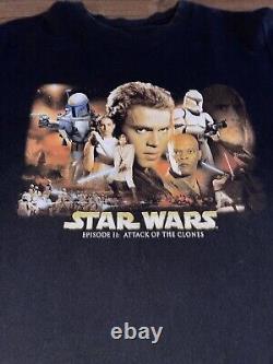 Star Wars Episode ii Attack Of The Clones Vintage Shirt Mens Medium