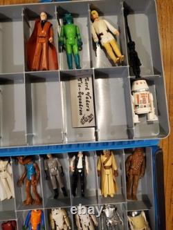 Star Wars Figures Lot Vintage Original 1977 With Case