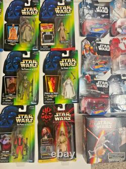 Star Wars HUGE LOT of action figures, cars and poker set Lot NEW VINTAGE SEALED