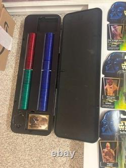 Star Wars HUGE LOT of action figures, cars and poker set Lot NEW VINTAGE SEALED