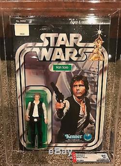 Star Wars Han Solo 12 Back AFA 80 NM Vintage Kenner small head Archival unpunch
