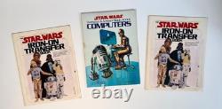 Star Wars Iron-On Transfer Book Lot UNUSED Transfers + Computers Book Vintage