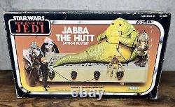 Star Wars Jabba The Hutt Action Playset ROTJ Kenner Vintage 1983 Complete with Box