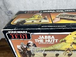 Star Wars Jabba The Hutt Action Playset ROTJ Kenner Vintage 1983 Complete with Box